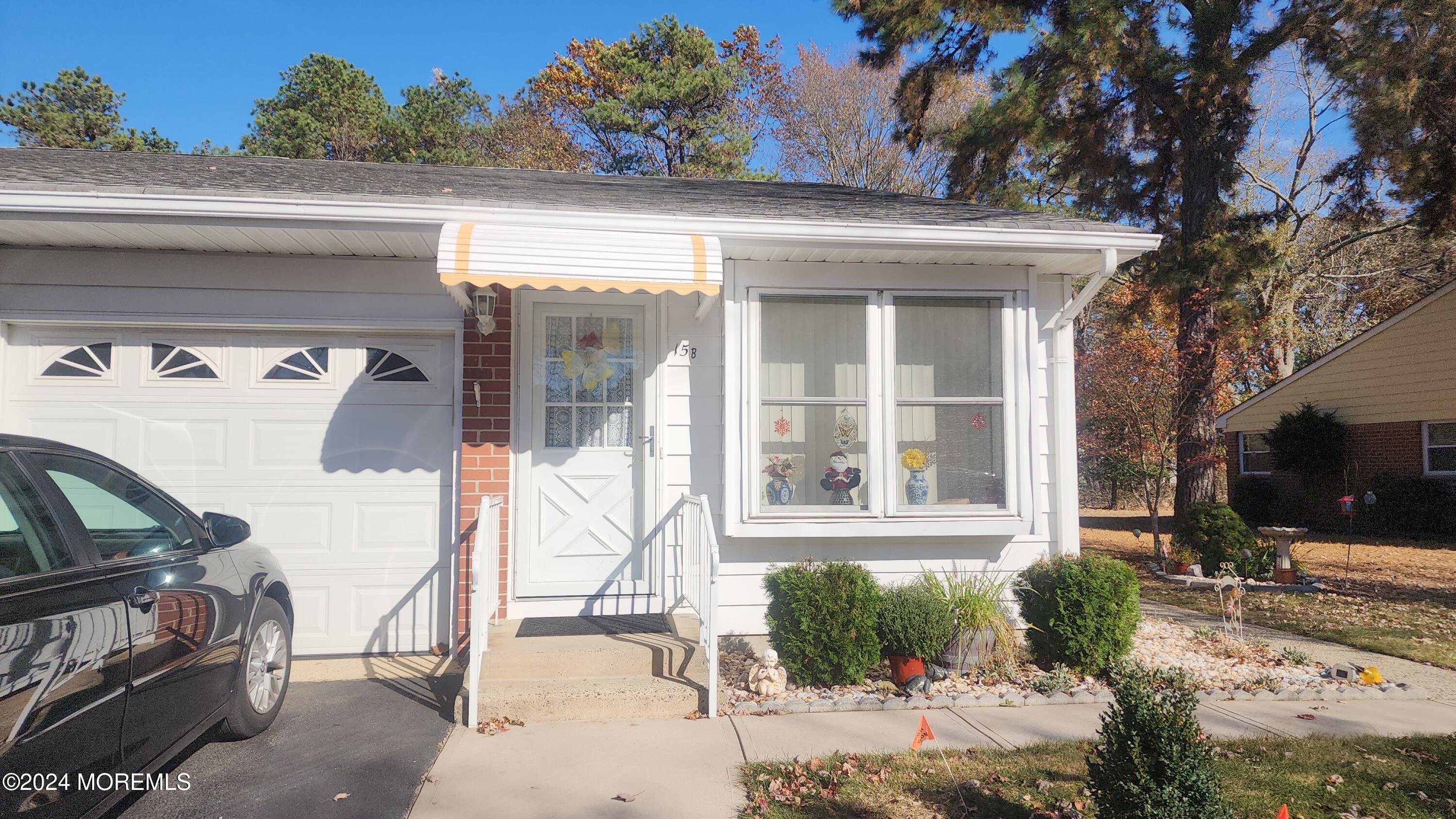 a front view of a house