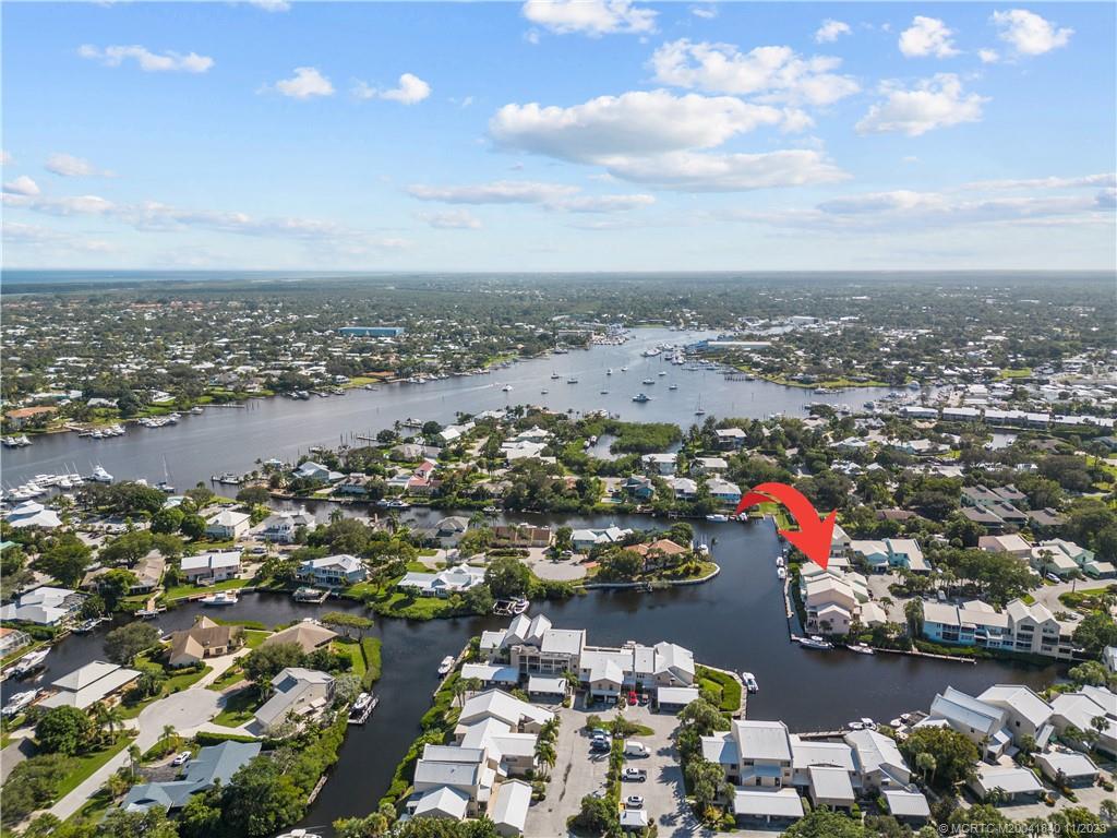 an aerial view of a city