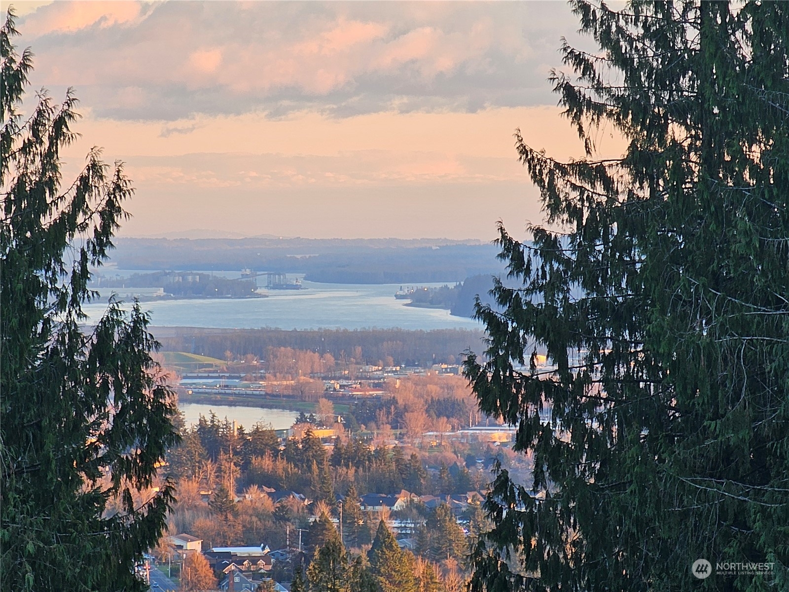 a view of lake with mountain