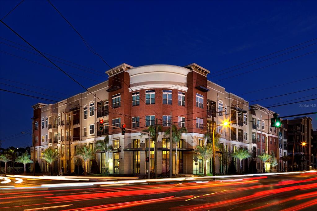 a front view of a building