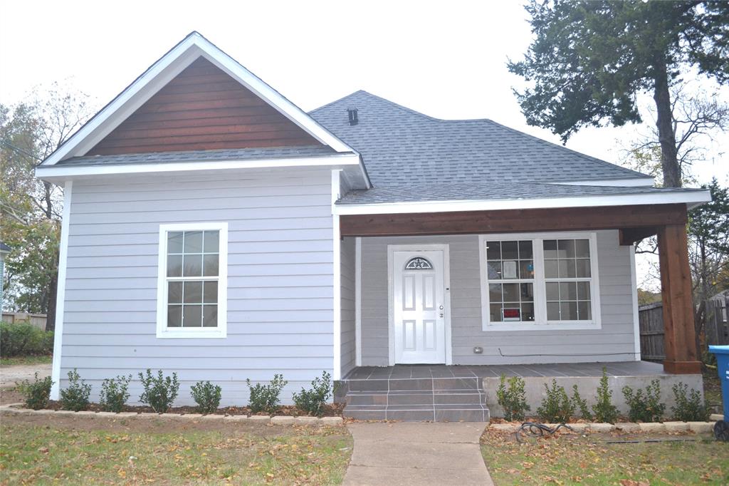 a front view of a house