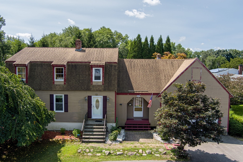 a aerial view of a house