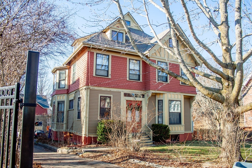 a front view of a house