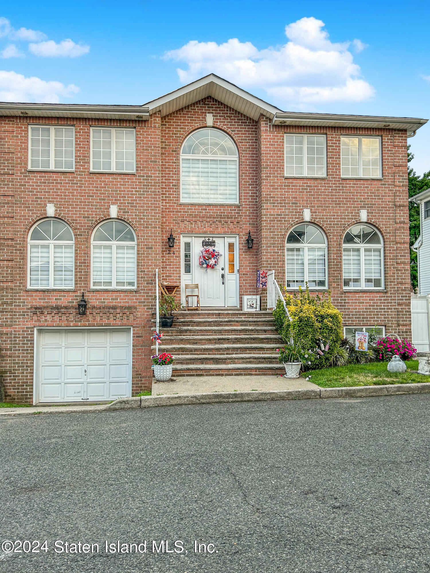 a front view of a house