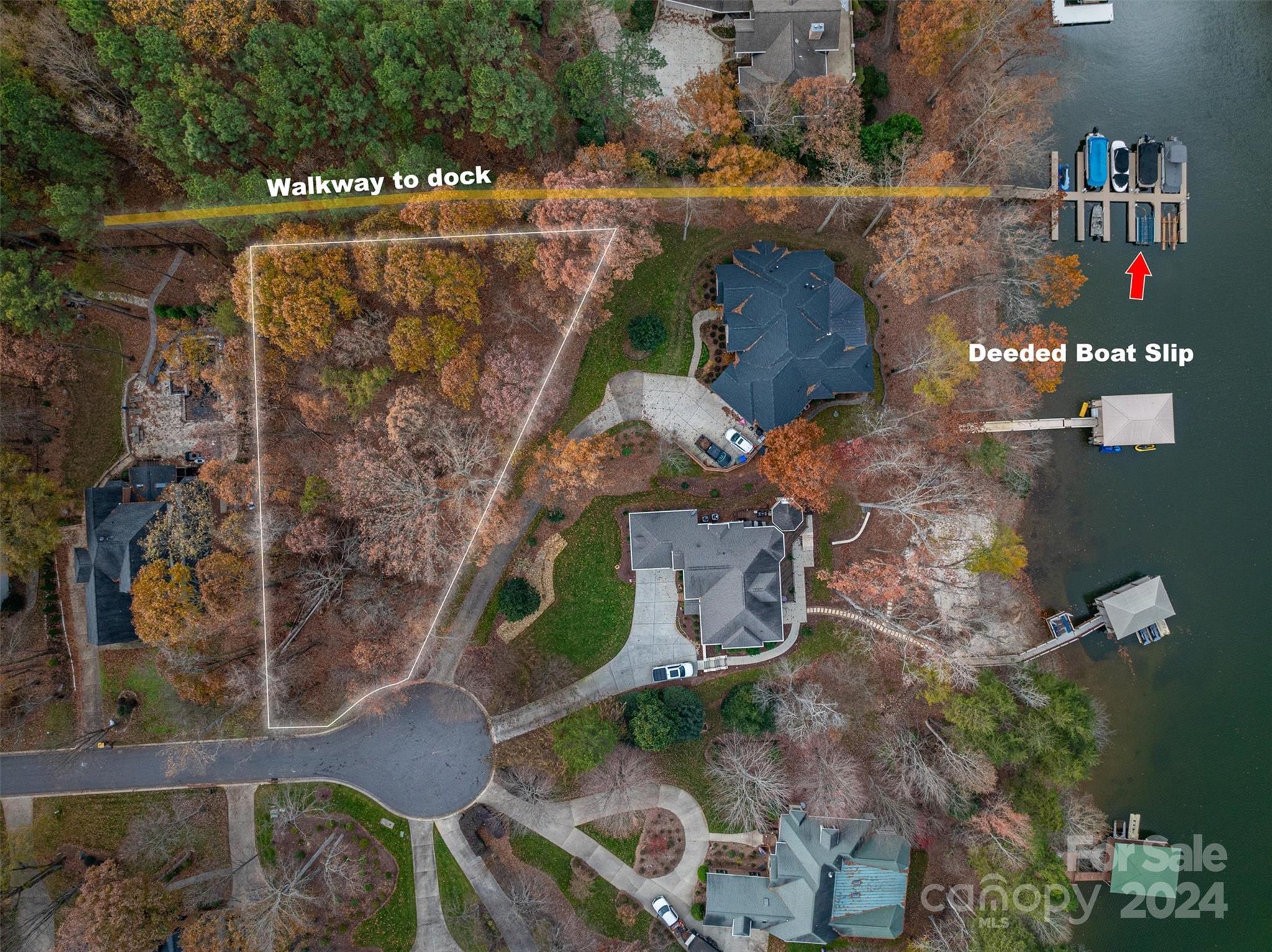 an aerial view of houses and outdoor space