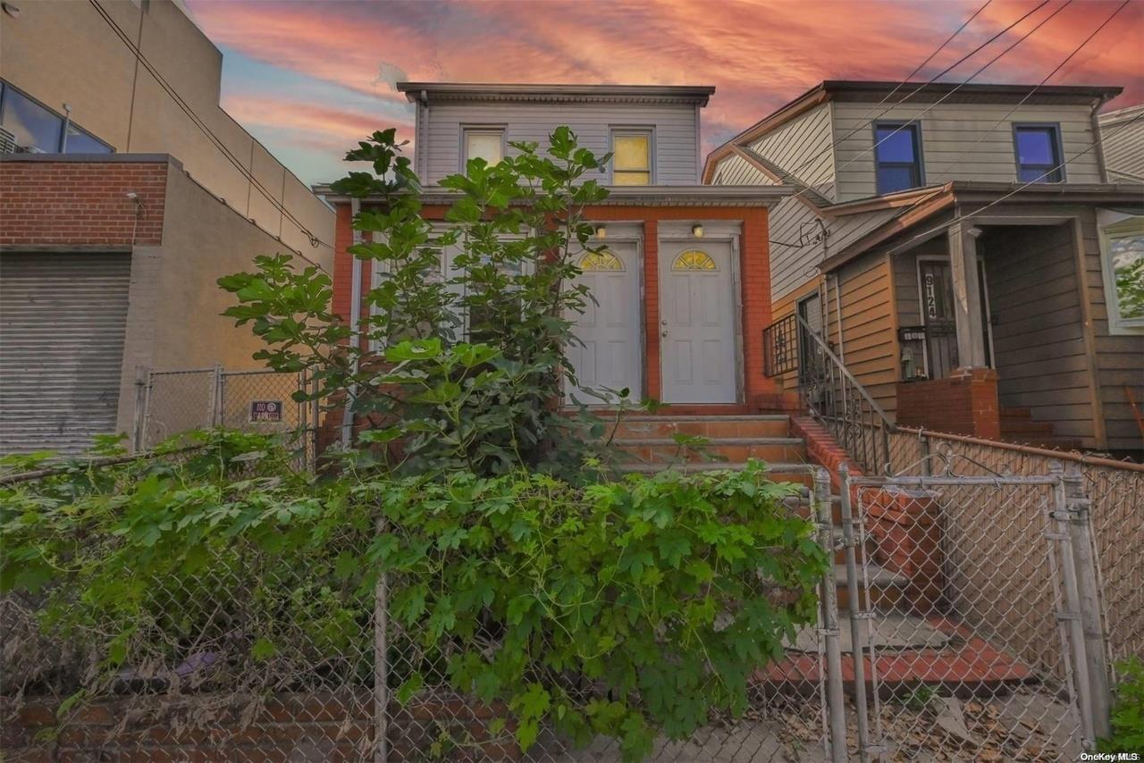 View of exterior entry at dusk