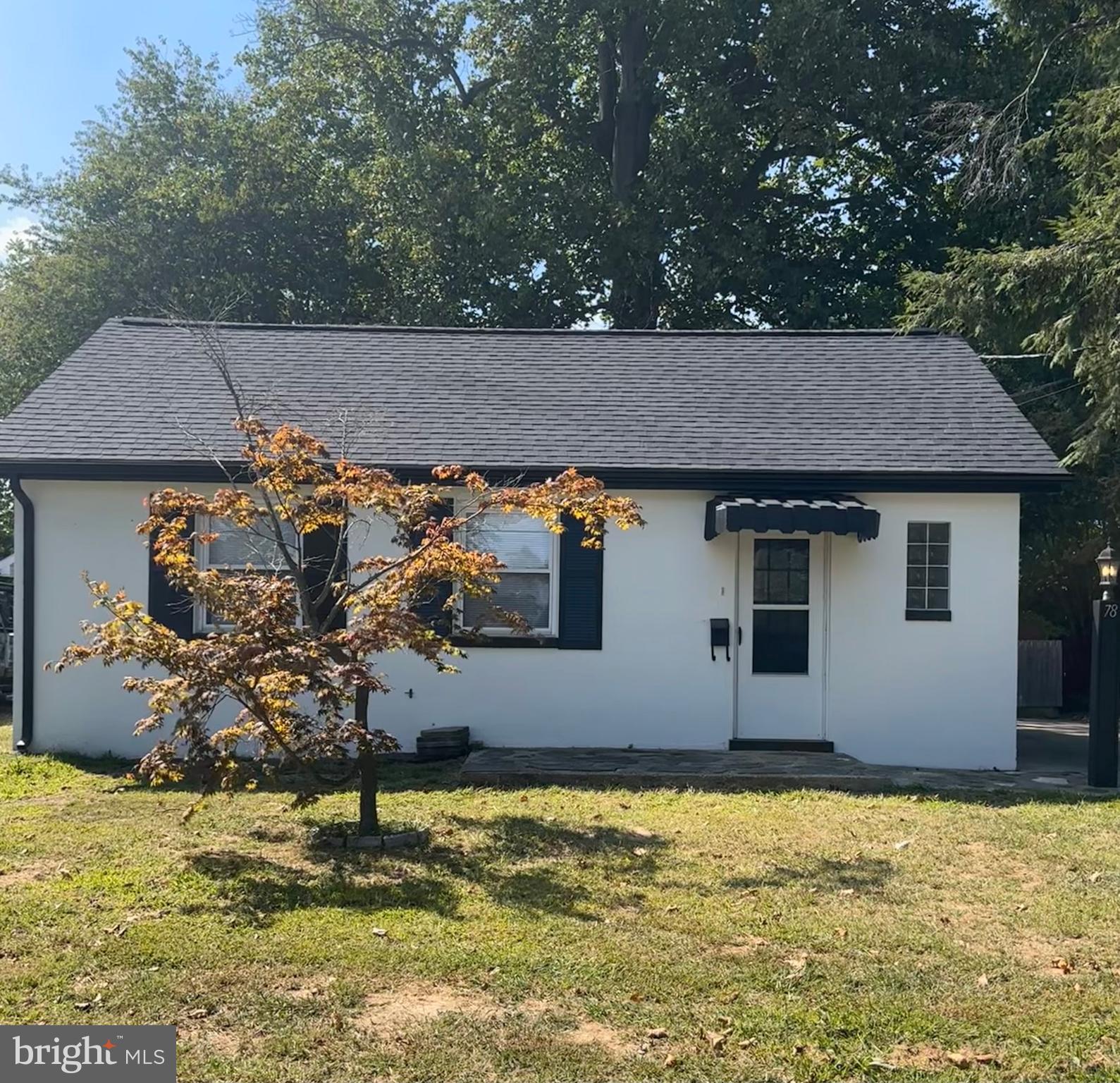 a house with trees in the background