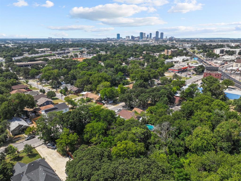 an aerial view of multiple house