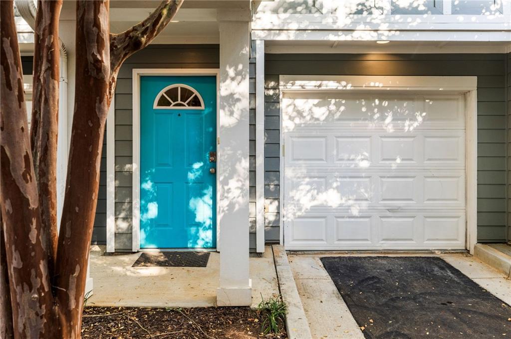 a view of a door of the house