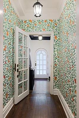 a view of entryway with wooden floor