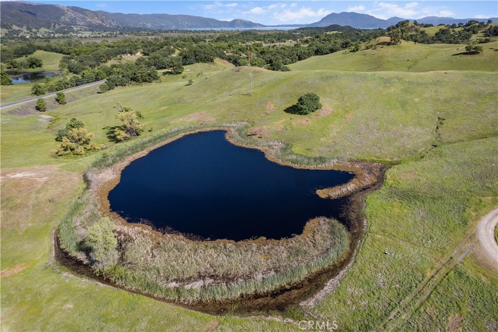 a view of lake from mountain