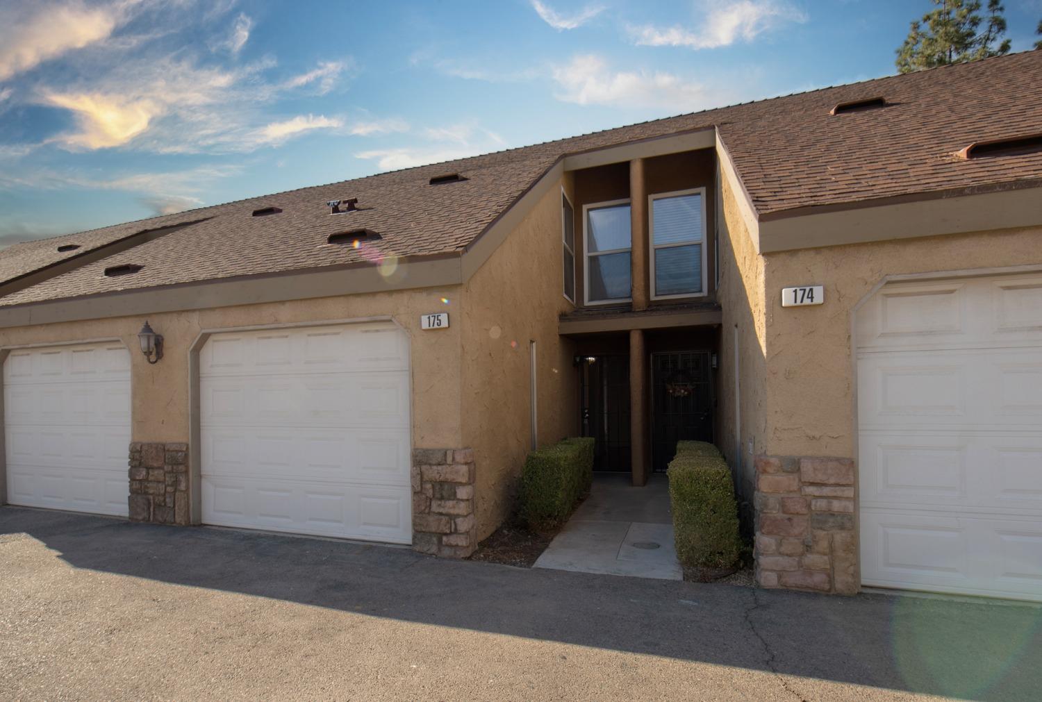 a front view of a house with entryway