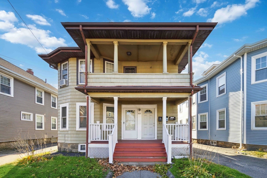 a front view of a house