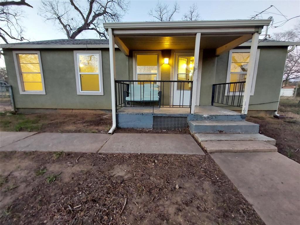 a view of a house with a patio