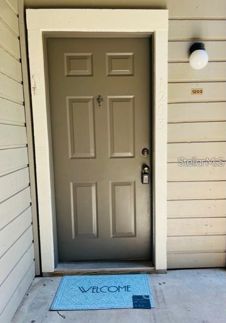 a view of front door