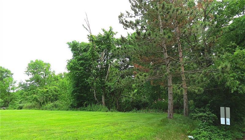 a view of a green field with trees