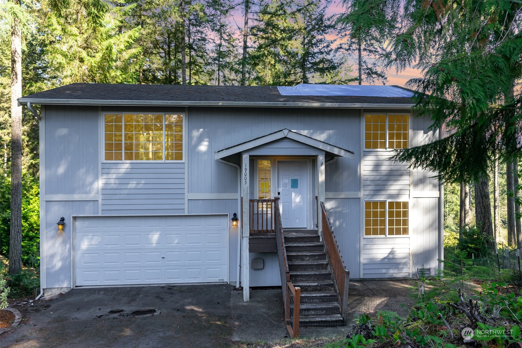 a front view of a house