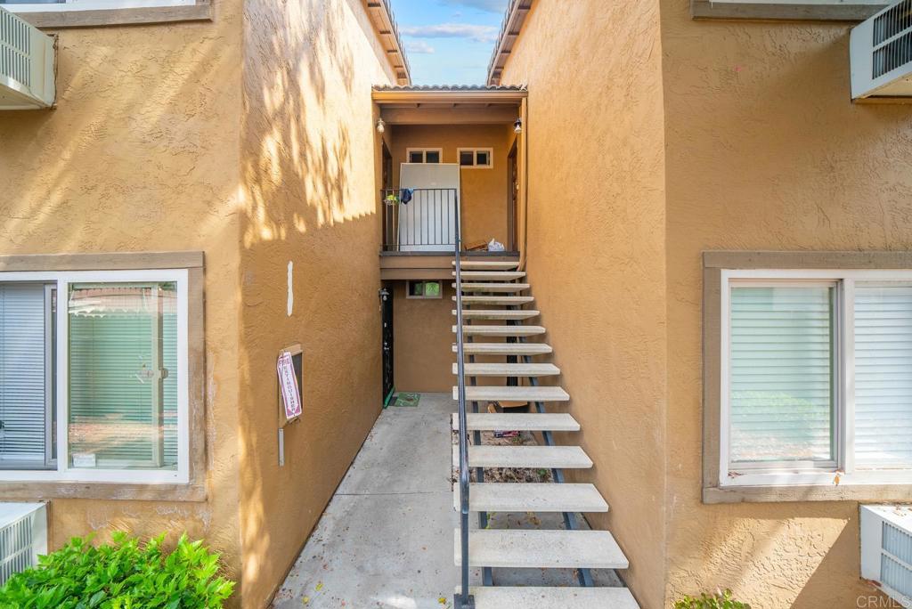 a view of a front door of house