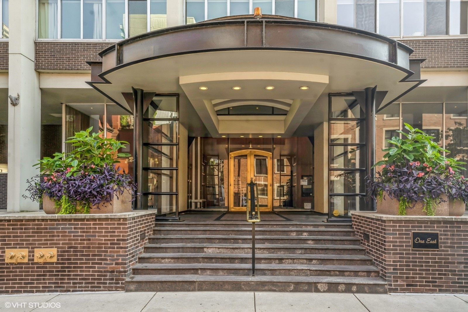 a view of a building entrance