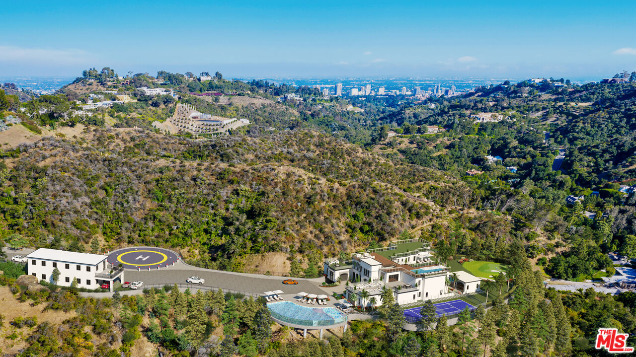 an aerial view of multiple house