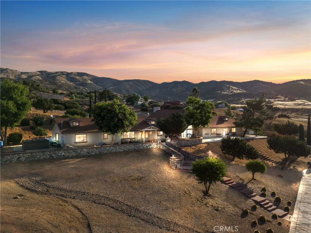 a view of a street with a city view