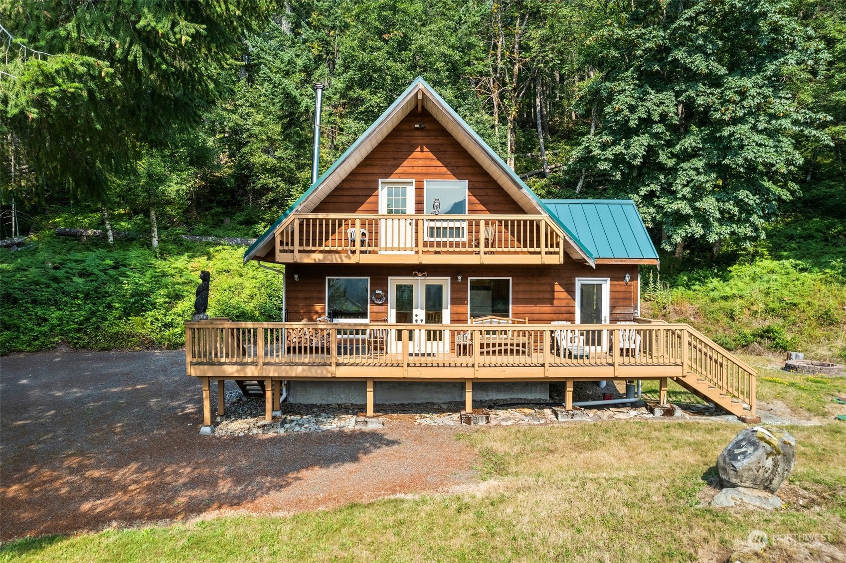 a front view of house with a yard