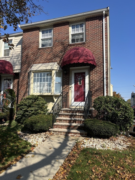 a front view of a house