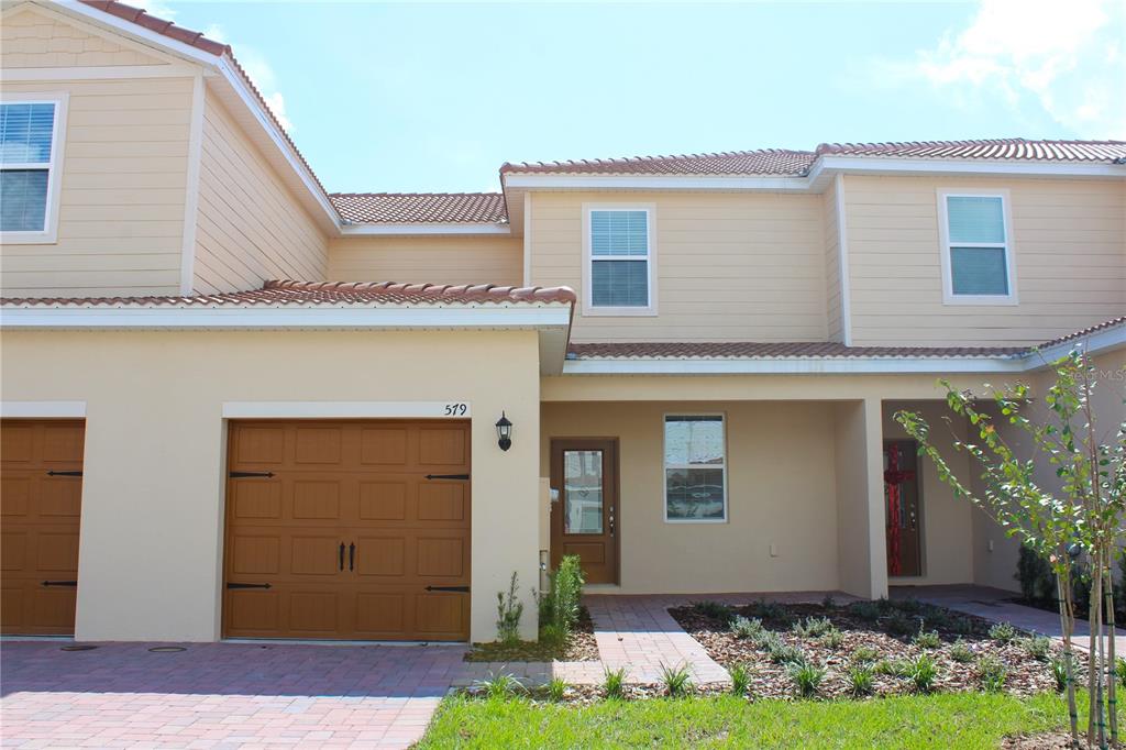 a front view of a house