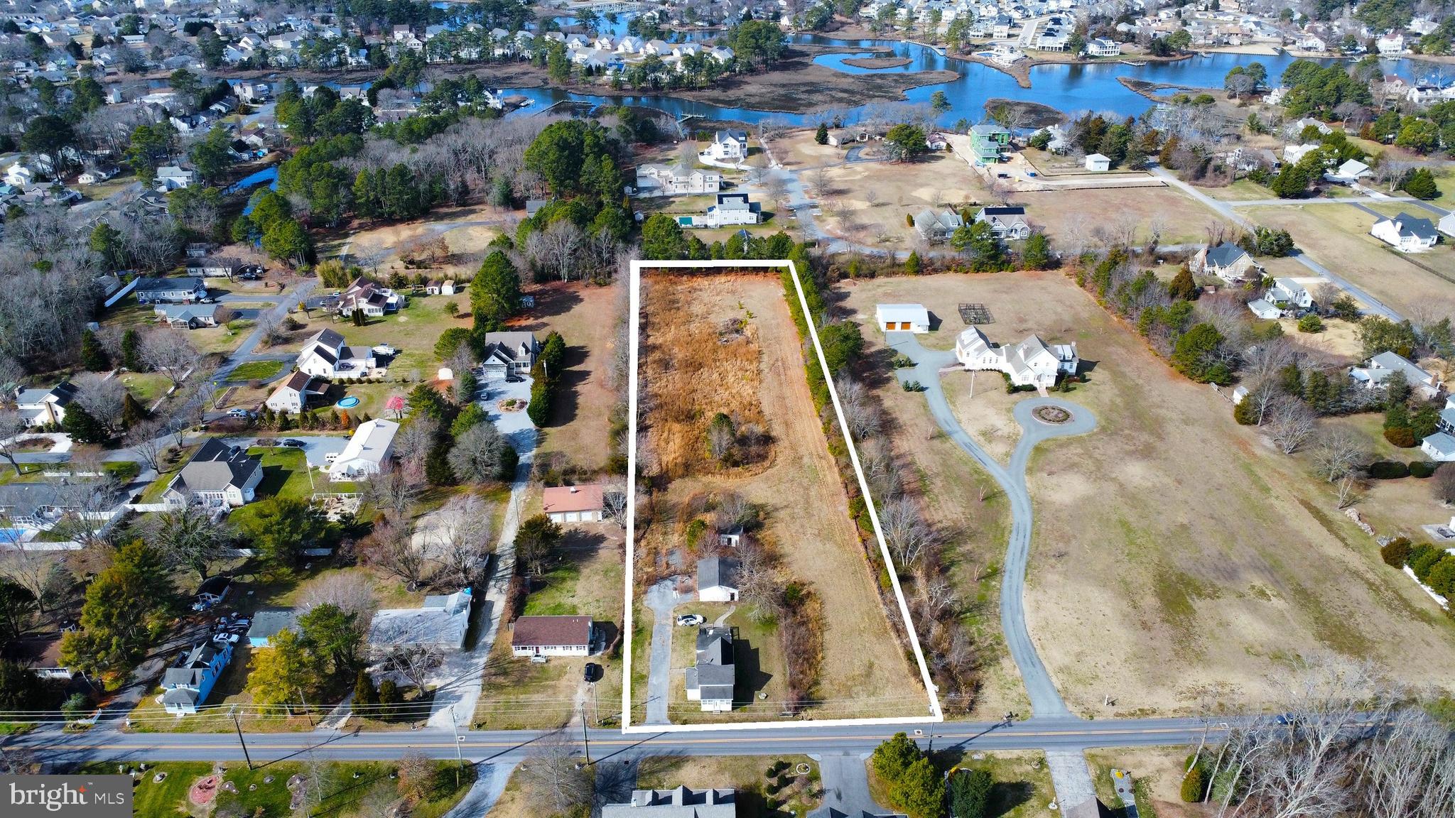 an aerial view of multiple house