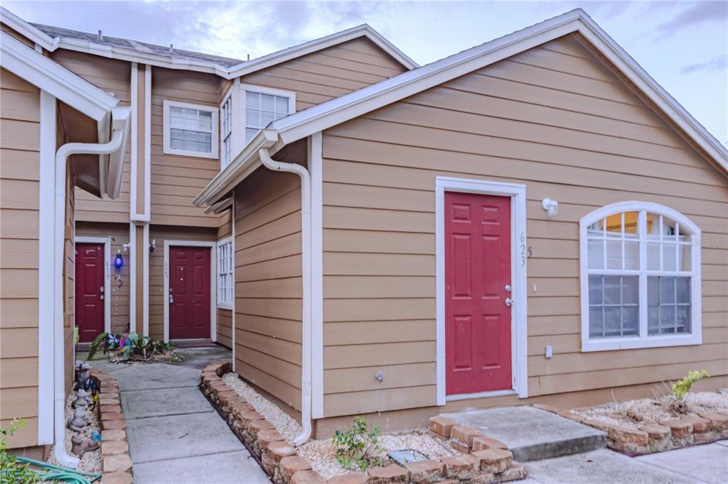 a front view of a house