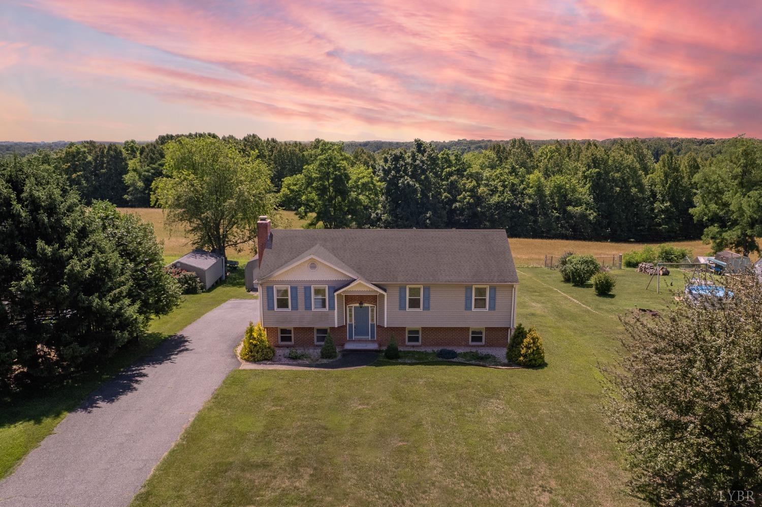 a aerial view of a house