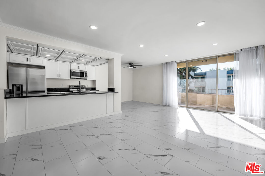 a view of a electric appliances in a room