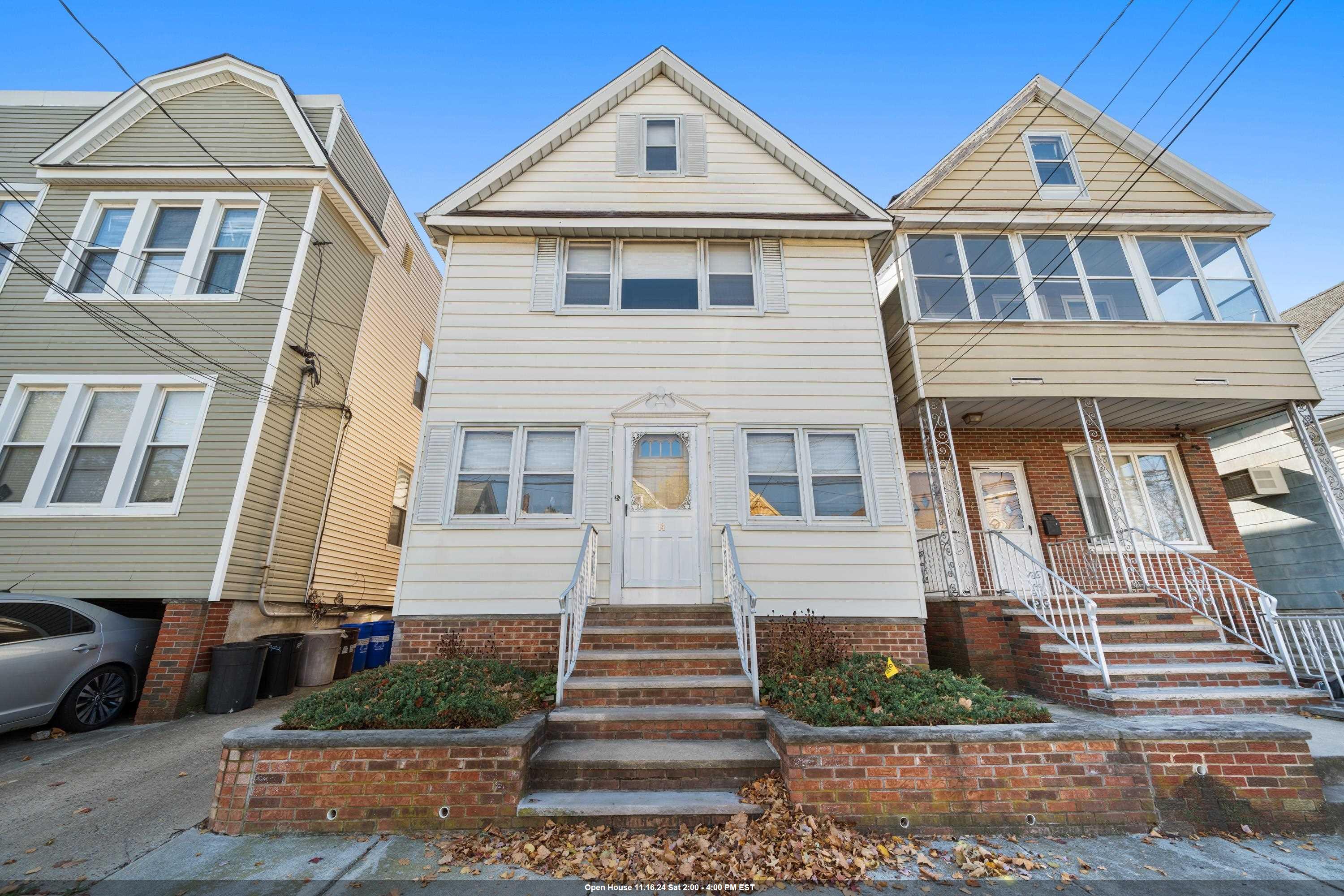 a front view of a house